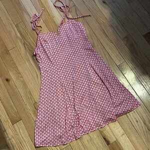 Lily Rose Spaghetti‎ Straps Short Sundress Red Blue Floral Size Medium